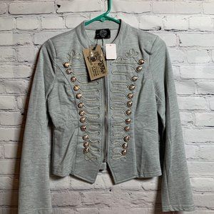 Heather Grey Military Jacket